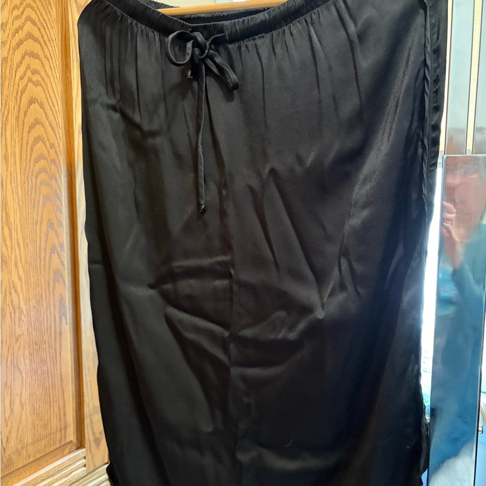 cloth & stone Black Elastic-Waist Maxi Skirt